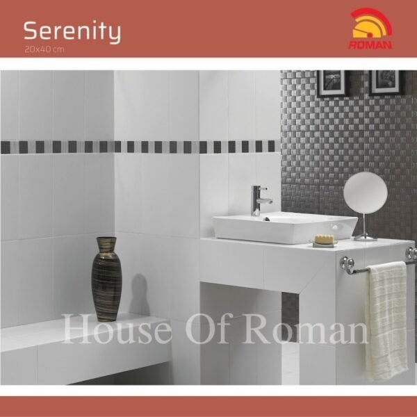 TERMURAH ROMAN KERAMIK 20 X 40 W40106 SERENITY WHITE GOL C - Image 4