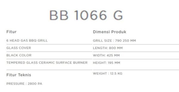 TERMURAH MODENA BB 1066 G PEMANGGANG / BBQ GRILL BURNER - Image 3