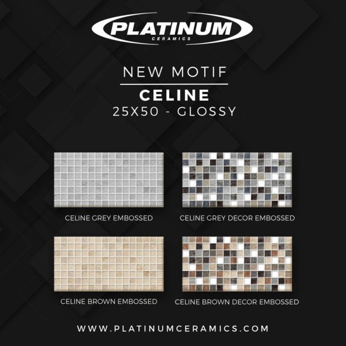 TERMURAH PLATINUM KERAMIK 25/50 CELINE BROWN - Image 3