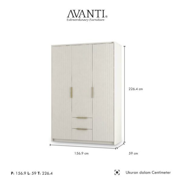 TERMURAH ACTIV FURNITURE AVANTI MUNICH LP 300 LEMARI BAJU MINIMALIS - Image 2