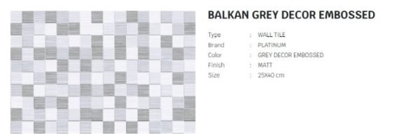 TERMURAH PLATINUM KERAMIK 25/40 BALKAN GREY DÉCOR - Image 2