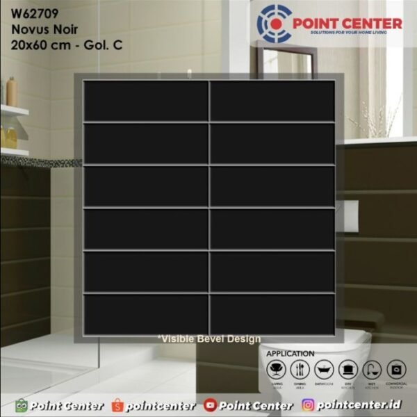 TERMURAH ROMAN KERAMIK 20 X 60 W62709 NOVUS NOIR
