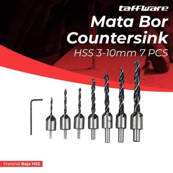 TERMURAH TAFFWARE MATA BOR DRILL BIT HSS 3-10MM 7 PCS - QST-K13