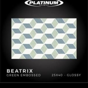 TERMURAH PLATINUM KERAMIK 25/40 BEATRIX GREEN EMBOSSED