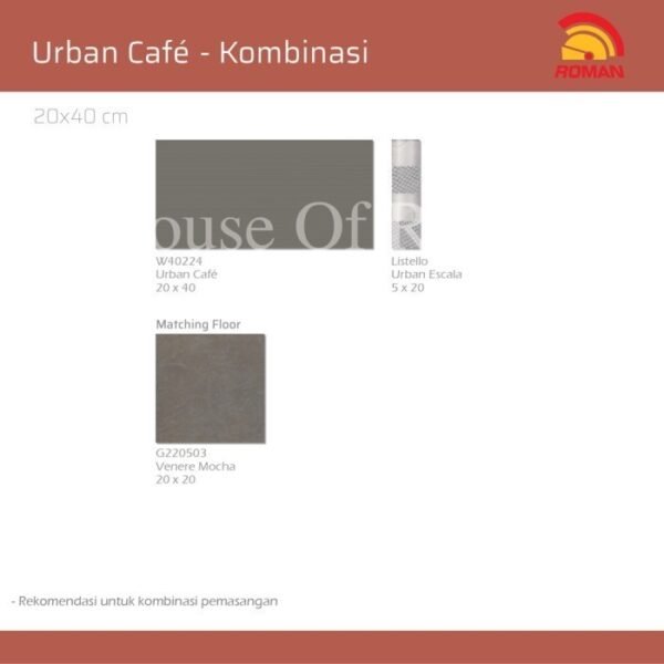 TERMURAH ROMAN KERAMIK 20 X 40 W40224 URBAN CAFE GOL C - Image 2