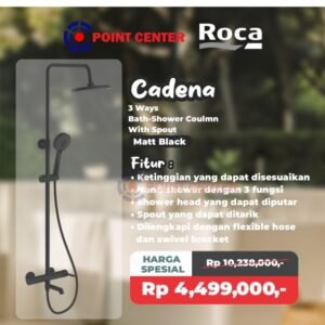 TERMURAH ROCA SHOWER SET CADENA SHOWER COLUMN MATT BLACK