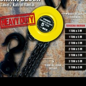TERMURAH OSSEL TAKEL 2 TON x 3 M CHAIN BLOCK 2 TON X 3 M KATROL RANTAI