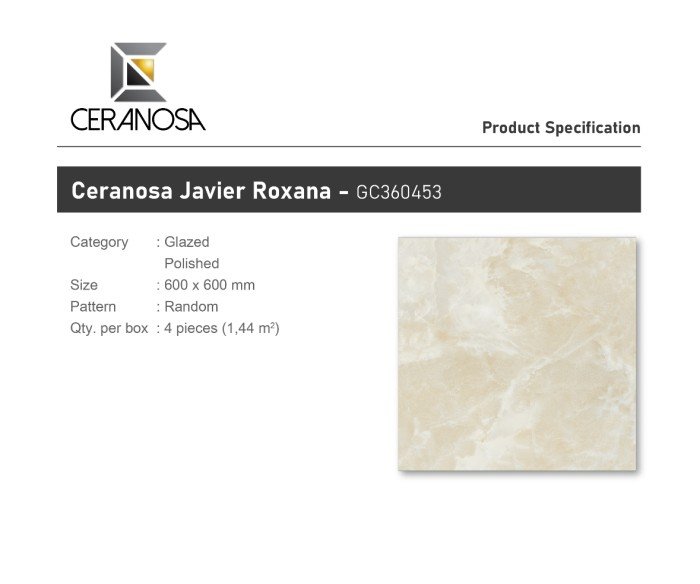 TERMURAH CERANOSA GRANIT 60X60 CRGC360453 JAVIER ROXANA JADE - Image 2