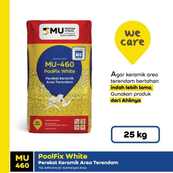 TERMURAH MORTAR UTAMA MU-460 POOLFIX WHITE PEREKAT KERAMIK 25KG - Image 2