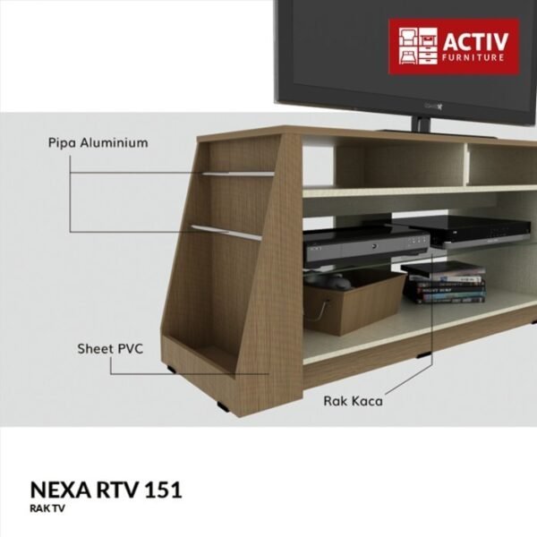 TERMURAH ACTIV FURNITURE NEXA RTV 151 RAK MEJA TV BUFFET MODERN - Image 3