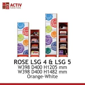 TERMURAH ACTIV FURNITURE ROSE LSG 4 LEMARI RAK BUKU 4 SUSUN