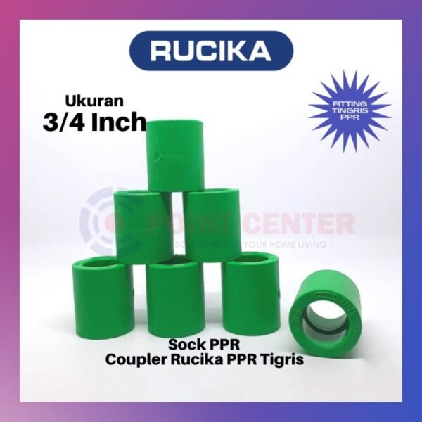 TERMURAH SOCK SOK PPR 3/4" 3/4 INCH 25MM COUPLER 25MM RUCIKA TIGRIS - Image 3