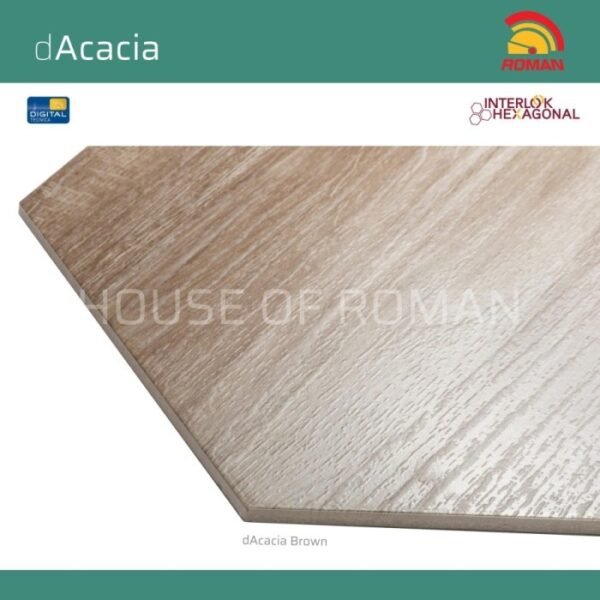 TERMURAH ROMAN HEXAGONAL 34 X 39 GH348083 dAcacia Brown - Image 3