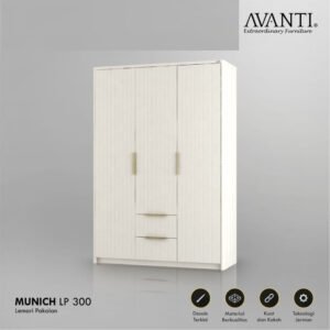 TERMURAH ACTIV FURNITURE AVANTI MUNICH LP 300 LEMARI BAJU MINIMALIS