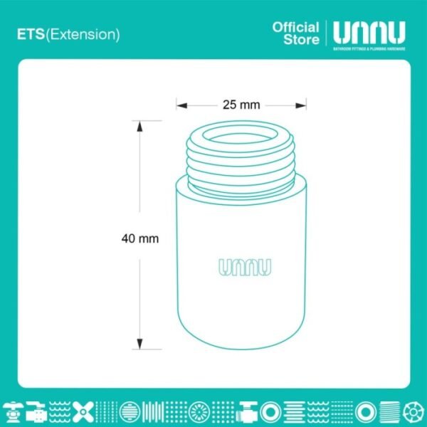 TERMURAH UNNU EXTENSION - ETS 1/2 INCHI x 30 - Image 2