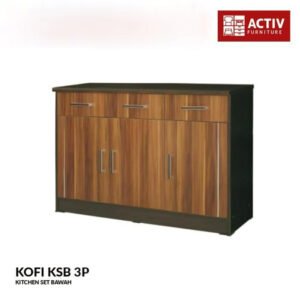 TERMURAH ACTIV FURNITURE KOFI KSB 3P LEMARI DAPUR BAWAH 3 PINTU