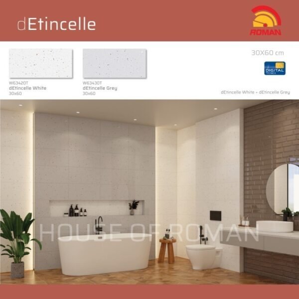Termurah ROMAN KERAMIK dEtincelle Grey 30x60T W63430T - Image 4