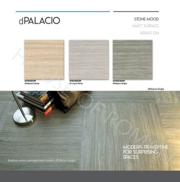 TERMURAH ROMAN GRANIT 60 X 60 GT602503R DPALACIO PERLA - Image 3
