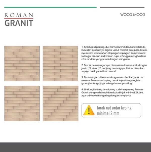 TERMURAH ROMAN GRANIT 120 X 20 GT1222216R DJEPARA OAK - Image 5