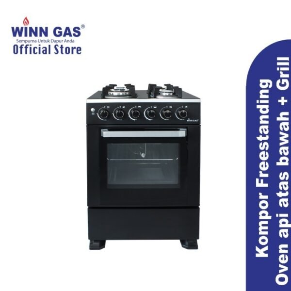 TERMURAH WINN GAS KOMPOR FREESTANDING + OVEN GRILL W5090A - HITAM