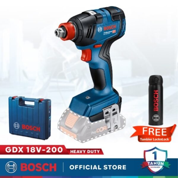 TERMURAH BOSCH BRUSHLESS IMPACT DRIVER & WRENCH 18 VOLT GDX 18V-200