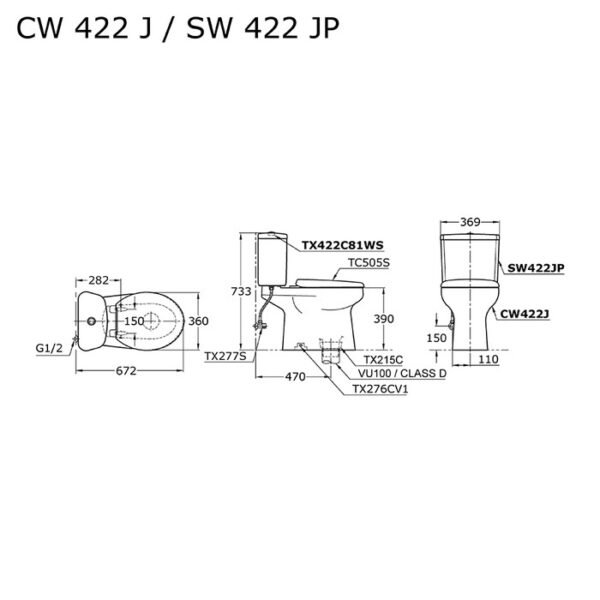 TERMURAH TOTO PROMO KLOSET DUDUK CW422 /SW422+TC505S - Image 3