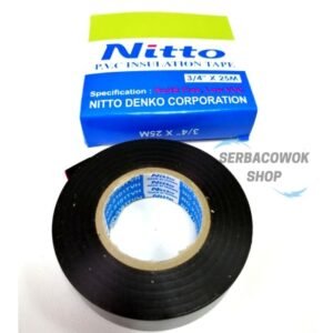 TERMURAH Isolasi Kabel Listrik Nitto 3/4'' x 25m Solatip Selotip Kabel