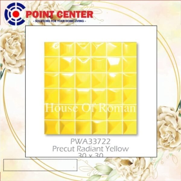 TERMURAH ROMAN KERAMIK PRE CUT 30 X 30 PWA33722 RADIANT YELLOW GOL B