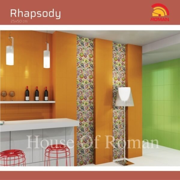 TERMURAH ROMAN KERAMIK 25 X 50 W52245 RHAPSODY ROSSO GOL E - Image 4