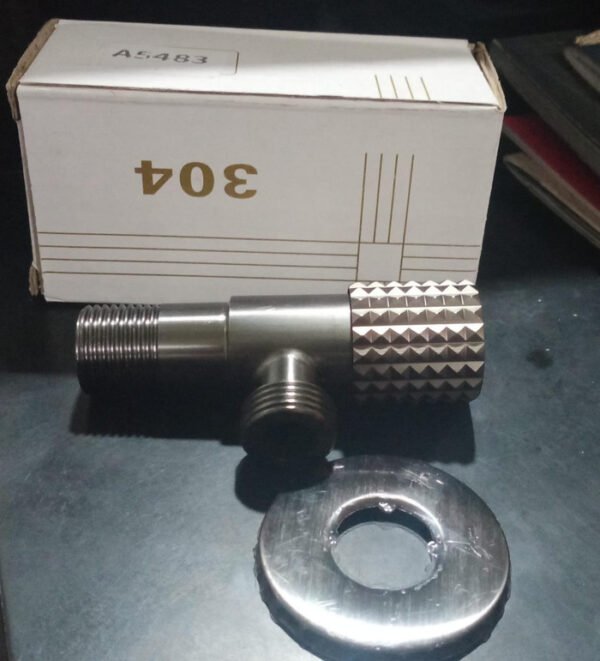 TERMURAH STOP KRAN BOTOL SHOWER BULAT STAINLESS ABU A - 5483 - Image 2