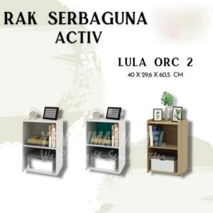 TERMURAH ACTIV FURNITURE SPIN LULA ORC 2 RAK 2 SUSUN MINIMALIS