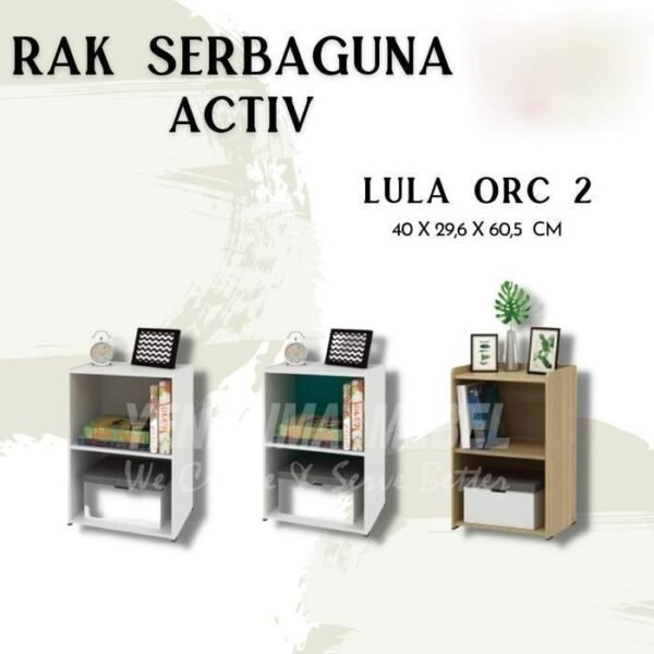 TERMURAH ACTIV FURNITURE SPIN LULA ORC 2 RAK 2 SUSUN MINIMALIS