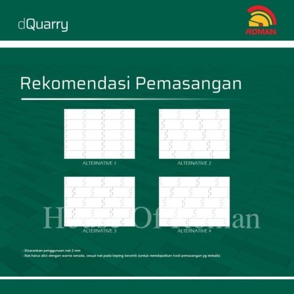 TERMURAH ROMAN INTERLOK 30 X 60 GL638001 DQUARRY BEIGE GOL A - Image 4