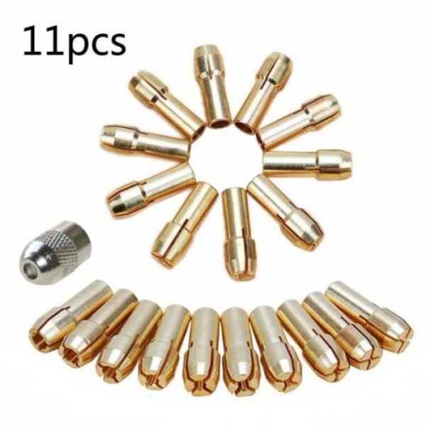 TERMURAH TAFFWARE CHUCK MATA BOR DRILL BRASS COLLET 11PCS - DMPJ-31 - Image 2
