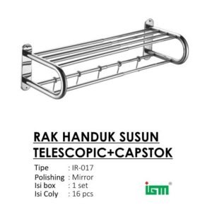 TERMURAH IR-017 RAK HANDUK SUSUN TELESCOPIC