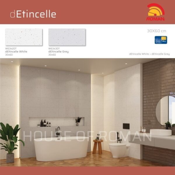 Termurah ROMAN KERAMIK dEtincelle White 30x60T W63420T - Image 4