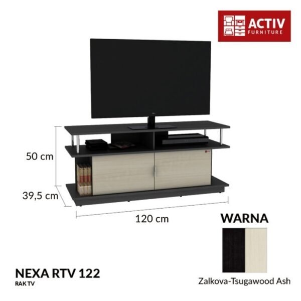 TERMURAH ACTIV FURNITURE NEXA RTV 122 RAK MEJA TV BUFFET MODERN - Image 2