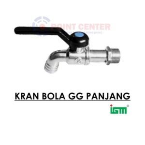 TERMURAH IGM IK-031 KRAN TEMBOK BESI BABET GAGANG HITAM PANJANG 1/2"