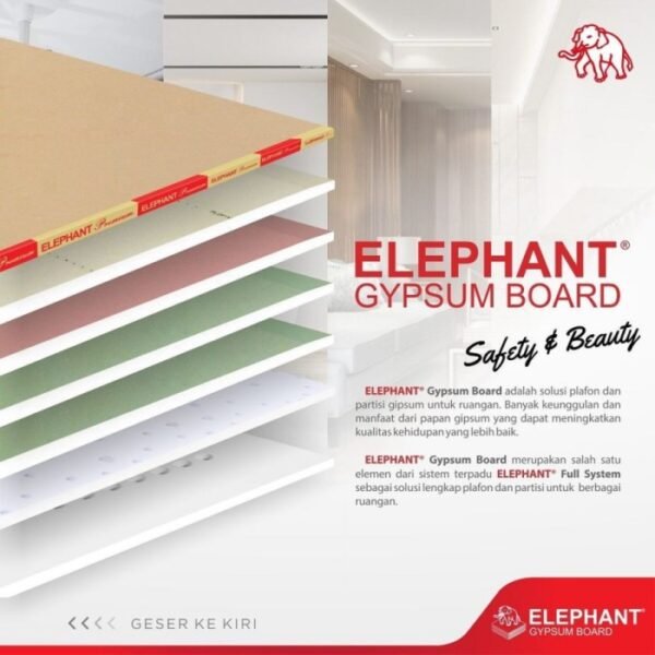 TERMURAH GYPSUM ELEPHANT PREMIUM 9MM / PAPAN GYPSUM PREMIUM 9MM - Image 5