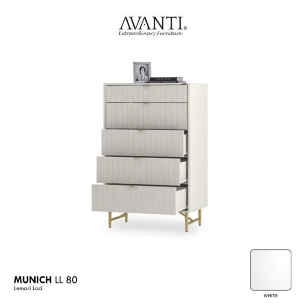 TERMURAH ACTIV FURNITURE AVANTI MUNICH LL 80 LEMARI 5 SUSUN MINIMALIS - Image 3