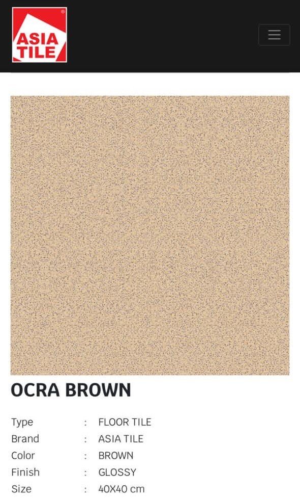 TERMURAH ASIA KERAMIK 40/40 OCRA BROWN - Image 3