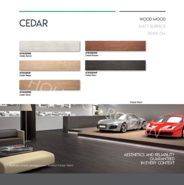 TERMURAH ROMAN GRANIT 15 X 90 GT912203R DCEDAR ROSATO - Image 3
