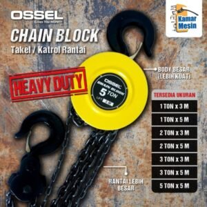 TERMURAH OSSEL TAKEL 3 TON X 5 M CHAIN BLOCK