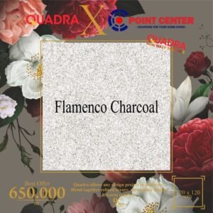 TERMURAH QUADRA GRANIT 120 X 120 BIG SIZE / BIG SLAP FLAMENCO CHARCOAL
