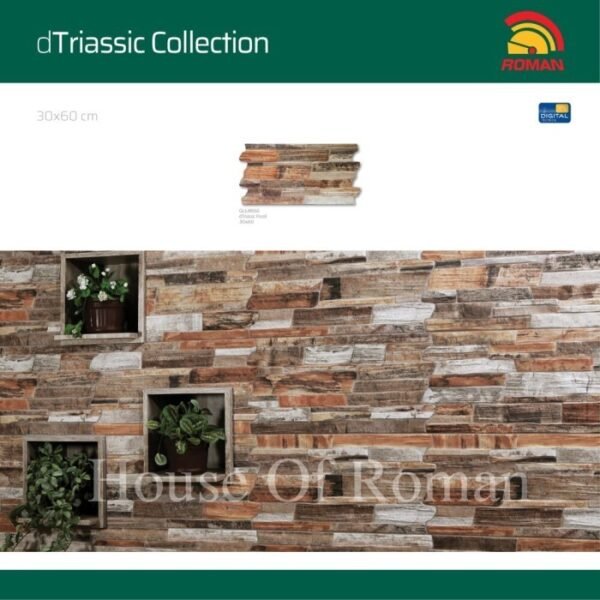 TERMURAH ROMAN INTERLOK 30 X 60 GL638060 DTRIASSIC FOSSIL GOL AS - Image 3