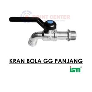 TERMURAH IGM IK 031 KRAN TEMBOK BESI BABET GAGANG HITAM PANJANG 3/4"