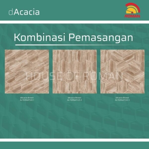 TERMURAH ROMAN HEXAGONAL 34 X 39 GH348083 dAcacia Brown - Image 5
