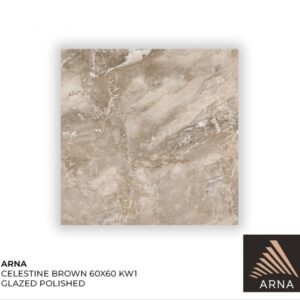 TERMURAH ARNA GRANIT 60 X 60 CELESTINE BROWN GLAZED POLISHED
