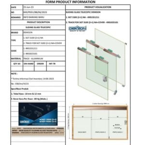 TERMURAH Promo Track for Sliding Glass Telescopic Dekkson SGT 3100