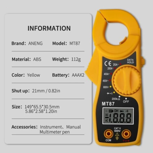 TERMURAH DIGITAL CLAMP METER TANG AMPERE MULTIMETER KABEL TESTER - Image 2